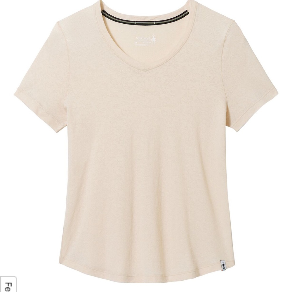 Smartwool Women's Short Sleeve Tee in Light Beige